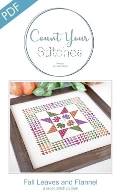 Fall Leaves And Flannel Downloadable PDF Cross Stitch PatternCount Your Stitches Designs