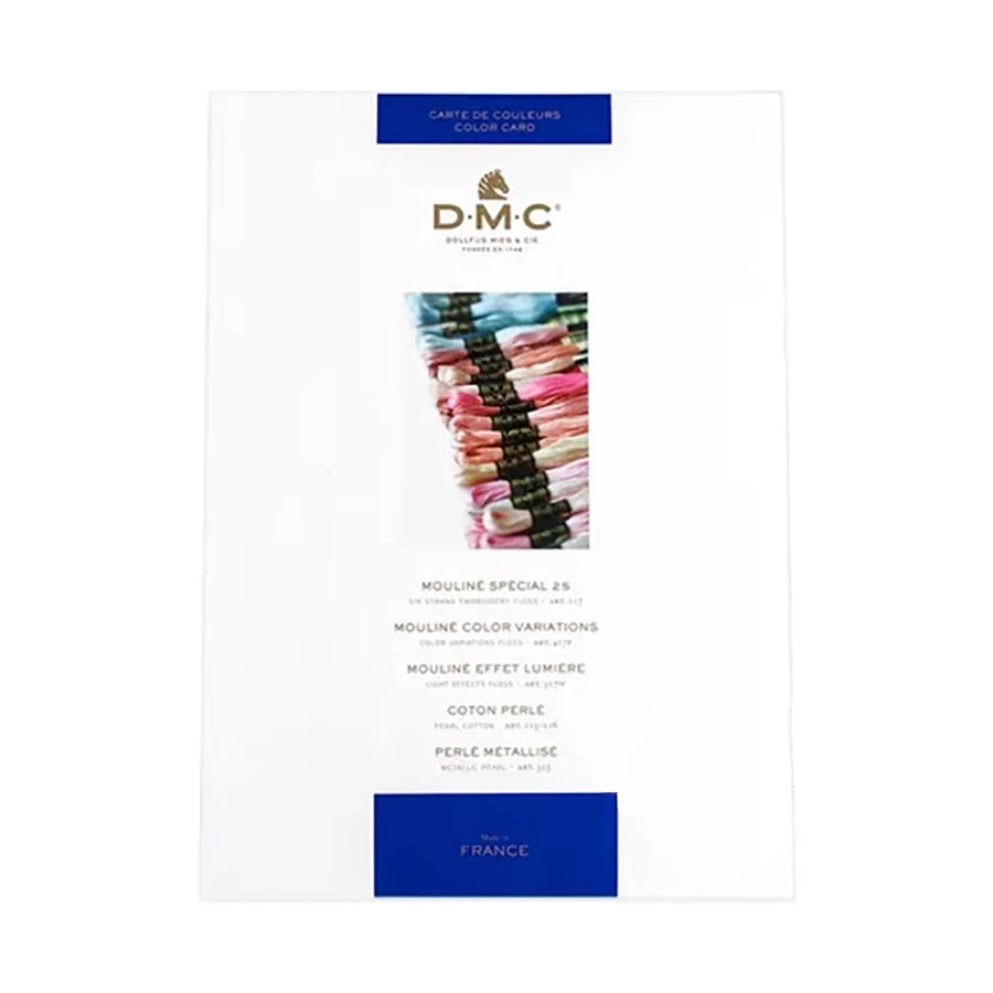 DMC Cross Stitch And Embroidery Thread Color CardDMC #W100B 1 DMC Cross Stitch And Embroidery Thread Color CardDMC #W100B