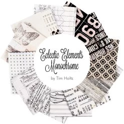 Eclectic Elements Monochrome Fat Quarter BundleTim Holtz For FreeSpirit Fabrics