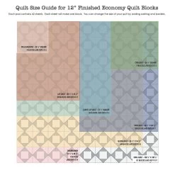 12" Economy PLUS Quilt Block Foundation PaperLori Holt Of Bee In My Bonnet For It's Sew Emma SKU# ISE-761 -Fabric Sewing Store economy 12 size guide