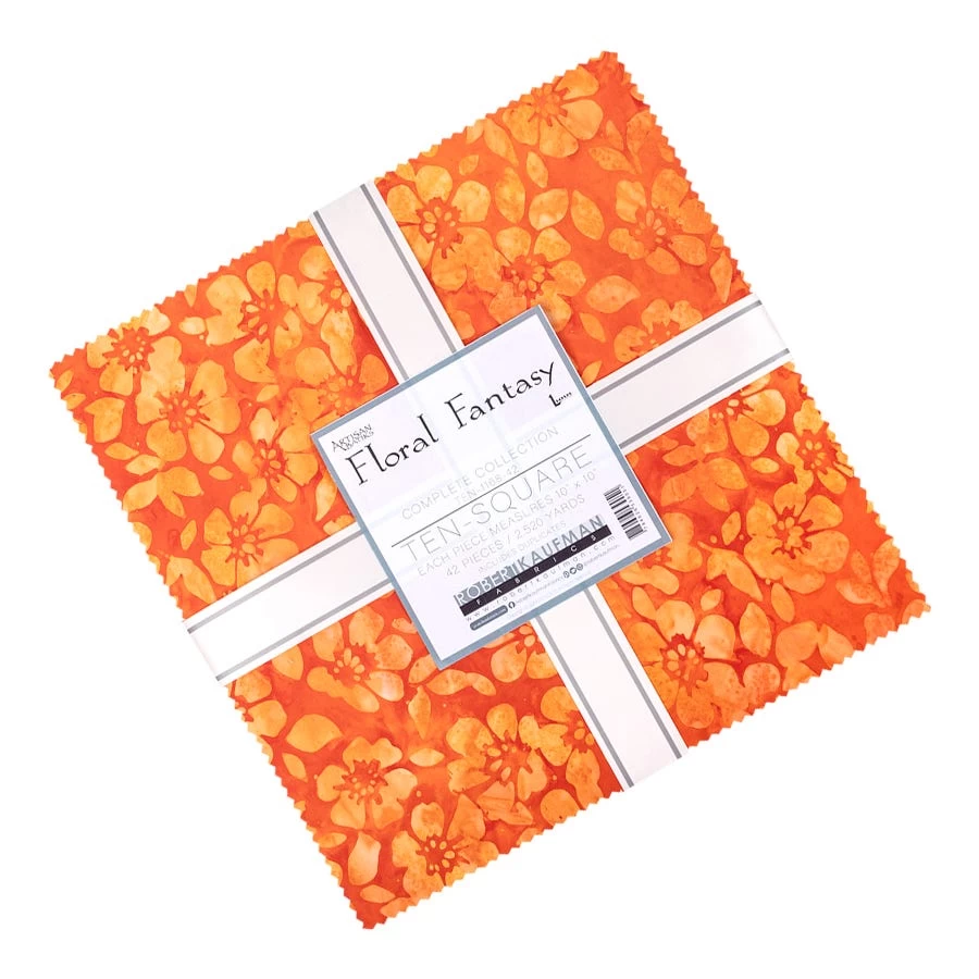 Floral Fantasy Artisan Batiks 10" SquaresLunn Studios For Robert Kaufman Fabrics 1 Floral Fantasy Artisan Batiks 10" SquaresLunn Studios For Robert Kaufman Fabrics