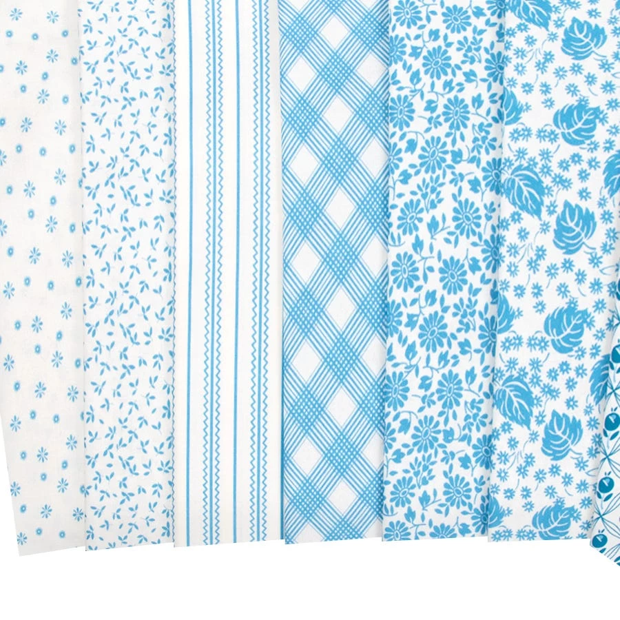 Flowerhouse Daisy's Bluework Half Yard BundleDebbie Beaves For Robert Kaufman Fabrics 4 Flowerhouse Daisy's Bluework Half Yard BundleDebbie Beaves For Robert Kaufman Fabrics - Image 4