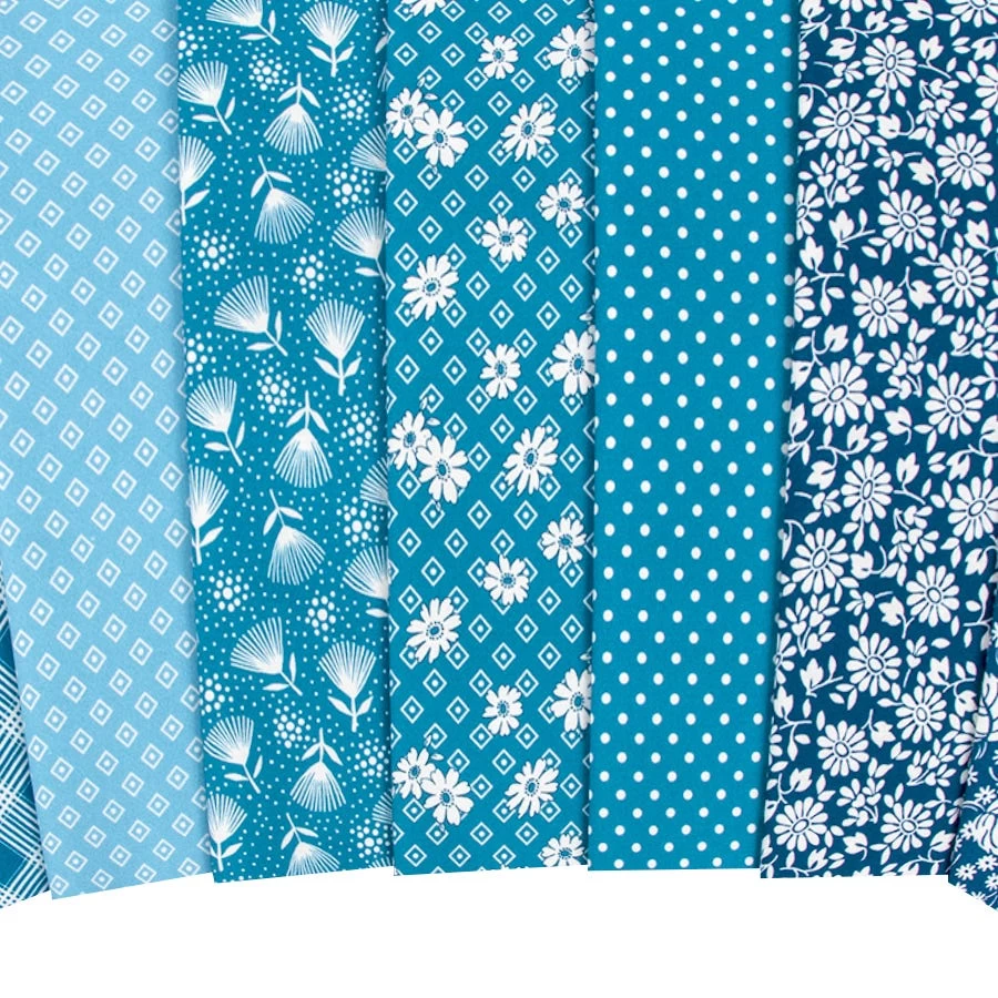 Flowerhouse Daisy's Bluework Half Yard BundleDebbie Beaves For Robert Kaufman Fabrics 6 Flowerhouse Daisy's Bluework Half Yard BundleDebbie Beaves For Robert Kaufman Fabrics - Image 6