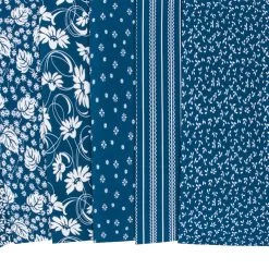 Flowerhouse Daisy's Bluework Half Yard BundleDebbie Beaves For Robert Kaufman Fabrics 14 Flowerhouse Daisy's Bluework Half Yard BundleDebbie Beaves For Robert Kaufman Fabrics -Fabric Sewing Store flowerhouse daisy s bluework cu4 4
