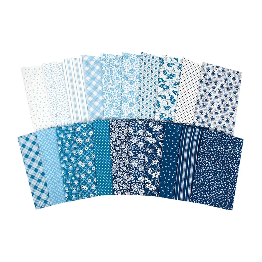 Flowerhouse Daisy's Bluework Half Yard BundleDebbie Beaves For Robert Kaufman Fabrics 1 Flowerhouse Daisy's Bluework Half Yard BundleDebbie Beaves For Robert Kaufman Fabrics