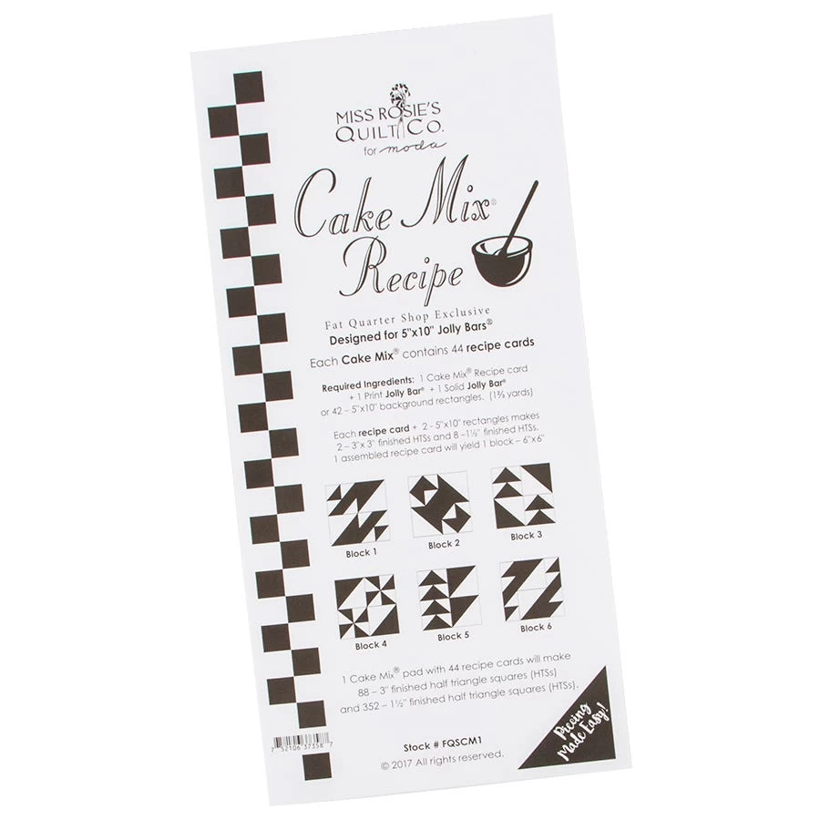 Jolly Bar Cake Mix RecipeMiss Rosie's Quilt Co. #FQS-CM1 1 Jolly Bar Cake Mix RecipeMiss Rosie's Quilt Co. #FQS-CM1