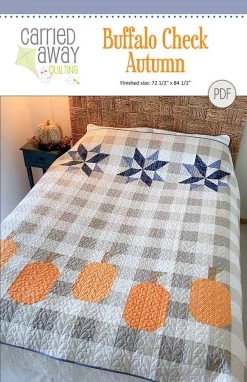 Buffalo Check Autumn Downloadable PDF Quilt PatternCarried Away Quilting