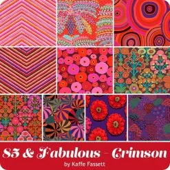 Crimson 85 & Fabulous Half Yard BundleKaffe Fassett For Free Spirit Fabrics -Fabric Sewing Store fs 85andfabulous crimson cs