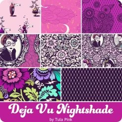 Deja Vu Nightshade Half Yard BundleTula Pink For FreeSpirit Fabrics -Fabric Sewing Store fs dejavunightshade ydg cs 1