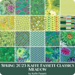Spring 2023 Kaffe Fassett Classics Meadow 10" SquaresKaffe Fassett For Free Spirit Fabrics -Fabric Sewing Store fs spring2023kaffefassettclassics meadow ydg cs 1