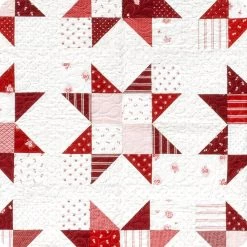 Red And White Gatherings Jolly BarPrimitive Gatherings For Moda Fabrics -Fabric Sewing Store garnets cu1 1 1