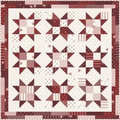 Red And White Gatherings Jolly BarPrimitive Gatherings For Moda Fabrics -Fabric Sewing Store garnets top 1