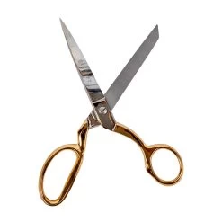 8" Gingher Gold Handled Knife Edge Dressmaker ShearsGingher #220521-1101 -Fabric Sewing Store gg 8gs 8inchginghergoldhandledknifeedgedressmakershears open