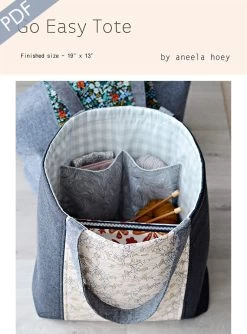 Go Easy Tote Downloadable PDF Sewing PatternAneela Hoey