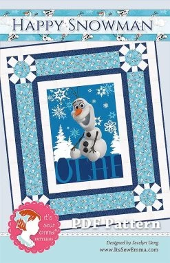 Happy Snowman Downloadable PDF Quilt PatternJocelyn Ueng For It's Sew Emma