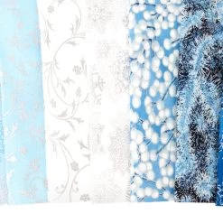 Blue Colorstory Holiday Flourish Snow Flower Charm PackStudio RK For Robert Kaufman Fabrics -Fabric Sewing Store holiday flourish snow flower blue cu2 2