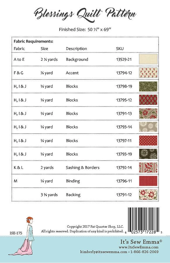 Blessings Quilt PatternIt's Sew Emma #ISE-175 2 Blessings Quilt PatternIt's Sew Emma #ISE-175 - Image 2