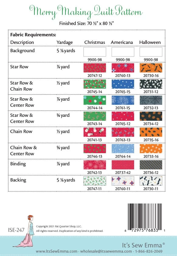Merry Making Quilt PatternIt's Sew Emma #ISE-247 2 Merry Making Quilt PatternIt's Sew Emma #ISE-247 - Image 2