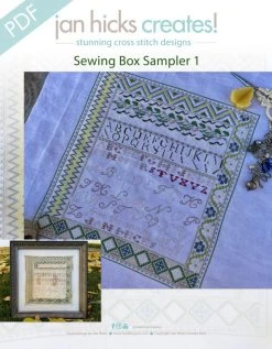Sewing Box Sampler 1 Downloadable PDF Cross Stitch PatternJan Hicks Creates!