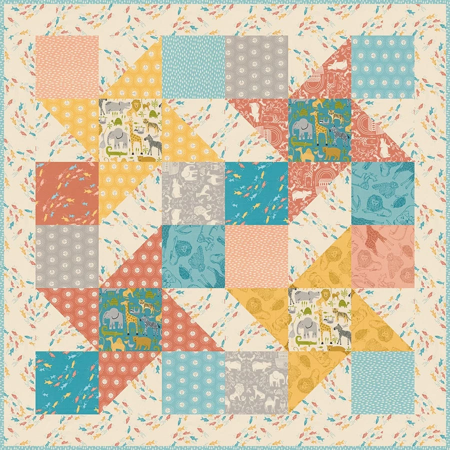 Layer Cake Shake Quilt KitFeaturing Noah's Ark By Stacy Iest Hsu 2 Layer Cake Shake Quilt KitFeaturing Noah's Ark By Stacy Iest Hsu - Image 2