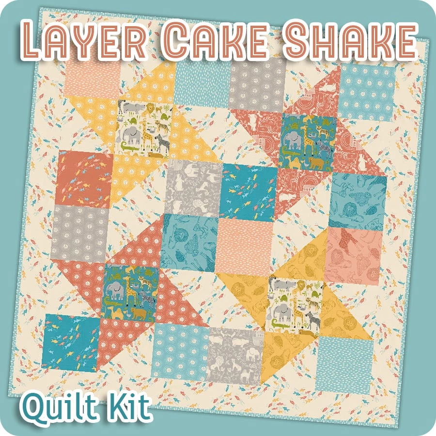 Layer Cake Shake Quilt KitFeaturing Noah's Ark By Stacy Iest Hsu 1 Layer Cake Shake Quilt KitFeaturing Noah's Ark By Stacy Iest Hsu