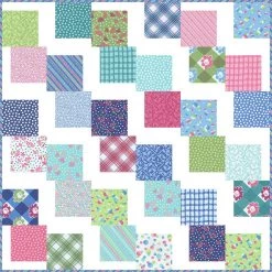 Layer Cake Tumble Quilt KitFeaturing Picnic Pop By Me & My Sister Designs 18 Layer Cake Tumble Quilt KitFeaturing Picnic Pop By Me & My Sister Designs -Fabric Sewing Store lctumble 63.5x63.5