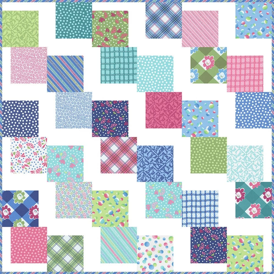 Layer Cake Tumble Quilt KitFeaturing Picnic Pop By Me & My Sister Designs 8 Layer Cake Tumble Quilt KitFeaturing Picnic Pop By Me & My Sister Designs - Image 8