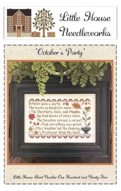 October's Party Cross Stitch PatternLittle House Needleworks