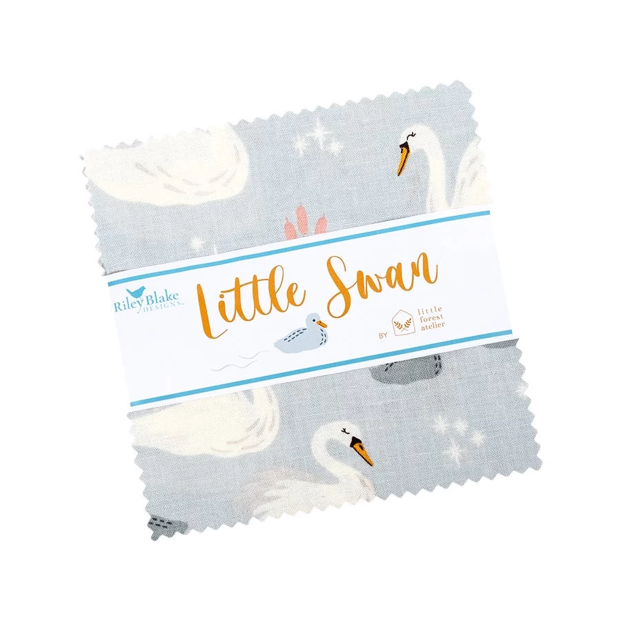 Little Swan 5" StackerLittle Forest Atelier For Riley Blake Designs 1 Little Swan 5" StackerLittle Forest Atelier For Riley Blake Designs
