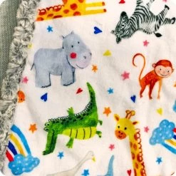 Lullaby Animal Crackers Quilt KitFeaturing Cuddle Fabric By Shannon Fabrics -Fabric Sewing Store lullabyanimalcrackers cu2