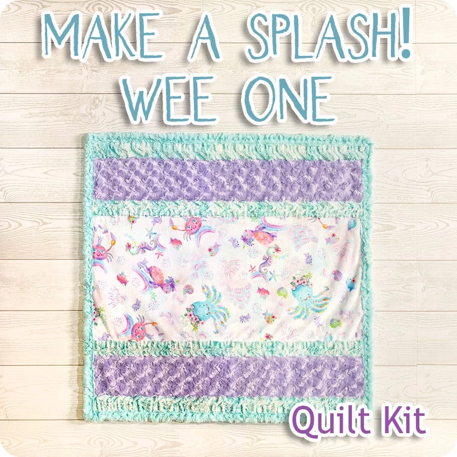 Make A Splash! Wee One Quilt KitFeaturing Cuddle Fabric By Shannon Fabrics 1 Make A Splash! Wee One Quilt KitFeaturing Cuddle Fabric By Shannon Fabrics