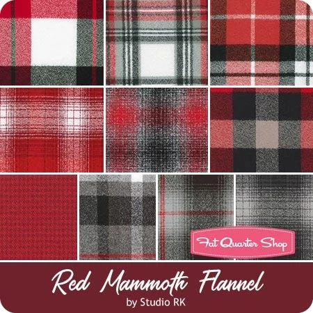 Red Mammoth Flannel 10" SquaresStudio RK For Robert Kaufman Fabrics 2 Red Mammoth Flannel 10" SquaresStudio RK For Robert Kaufman Fabrics - Image 2