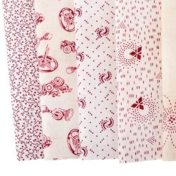 Memories In Redwork Half Yard BundleStacy West For Henry Glass Fabrics -Fabric Sewing Store memoriesinredworkhyb cu1