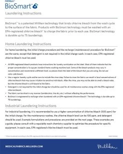 White Mask BioSmart 2 Yard Antimicrobial Poly Cotton FabricMilliken #2020AM-W -Fabric Sewing Store milliken biosmart laundering instructions 2020 05 01 v1 1