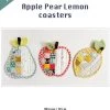 Apple Pear Lemon Coasters Downloadable PDF Sewing PatternMinki Kim