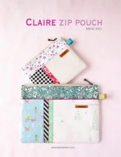 Claire Zip Pouch Downloadable PDF Sewing PatternMinki Kim