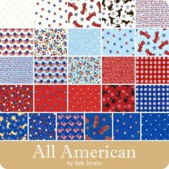 All American Jelly RollDeb Strain For Moda Fabrics -Fabric Sewing Store moda allamerican precut 900 new 1 7