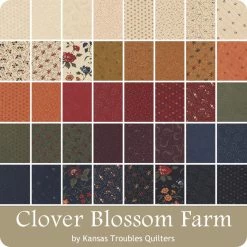 Clover Blossom Farm Charm PackKansas Troubles Quilters For Moda Fabrics -Fabric Sewing Store moda cloverblossomfarm ydg cs 1