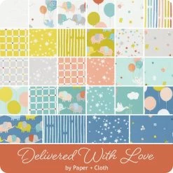 Delivered With Love Charm PackPaper + Cloth For Moda Fabrics -Fabric Sewing Store moda deliveredwithlove withoutpanel cs