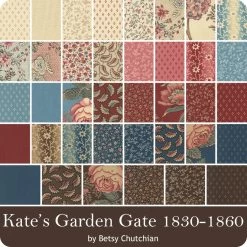Kate's Garden Gate Charm PackBetsy Chutchian For Moda Fabrics -Fabric Sewing Store moda katesgardengate ydg 900