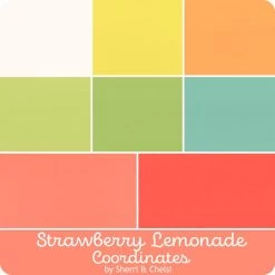 Strawberry Lemonade Coordinates Fat Quarter BundleSherri & Chelsi For Moda Fabrics -Fabric Sewing Store moda strawberrylemonade coord cs