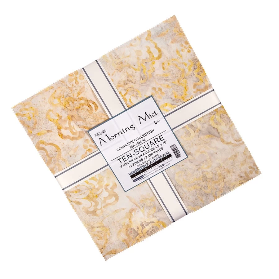 Morning Mist Artisan Batiks 10" SquaresLunn Studios For Robert Kaufman Fabrics 1 Morning Mist Artisan Batiks 10" SquaresLunn Studios For Robert Kaufman Fabrics