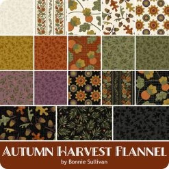 Autumn Harvest Flannel Fat Quarter BundleBonnie Sullivan For Maywood Studio -Fabric Sewing Store mw autumnharvestflannel ydg cs 1