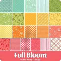 Kim's Picks Full Bloom Charm PackKimberbell Designs For Maywood Studio -Fabric Sewing Store mw fullbloom ydg cs 1 1 1