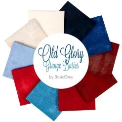 Old Glory Grunge Basics Fat Quarter BundleBasicGrey For Moda Fabrics