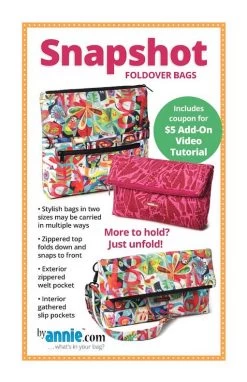 Snapshot Foldover Bags Sewing PatternByAnnie #PBA-299