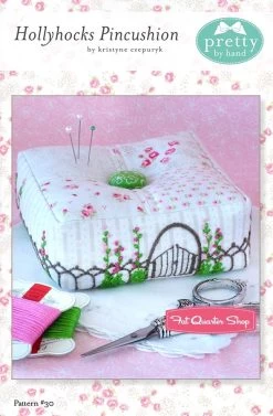 Hollyhocks Pincushion Downloadable PDF Sewing PatternPretty By Hand