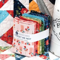 Petals Forget-Me-Not Fat Eighth BundleCurated By Fat Quarter Shop -Fabric Sewing Store petalsf8 styled