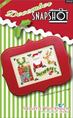 December Snapshot Downloadable PDF Cross Stitch PatternPine Mountain Designs