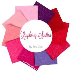 Raspberry Spotted Fat Quarter BundleZen Chic For Moda Fabrics